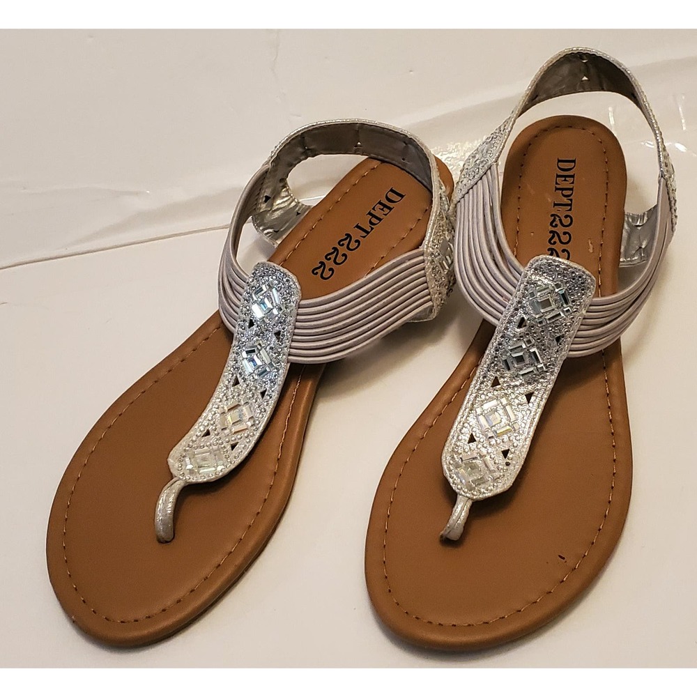 Silver sandals size 7 Dept 222 Brand